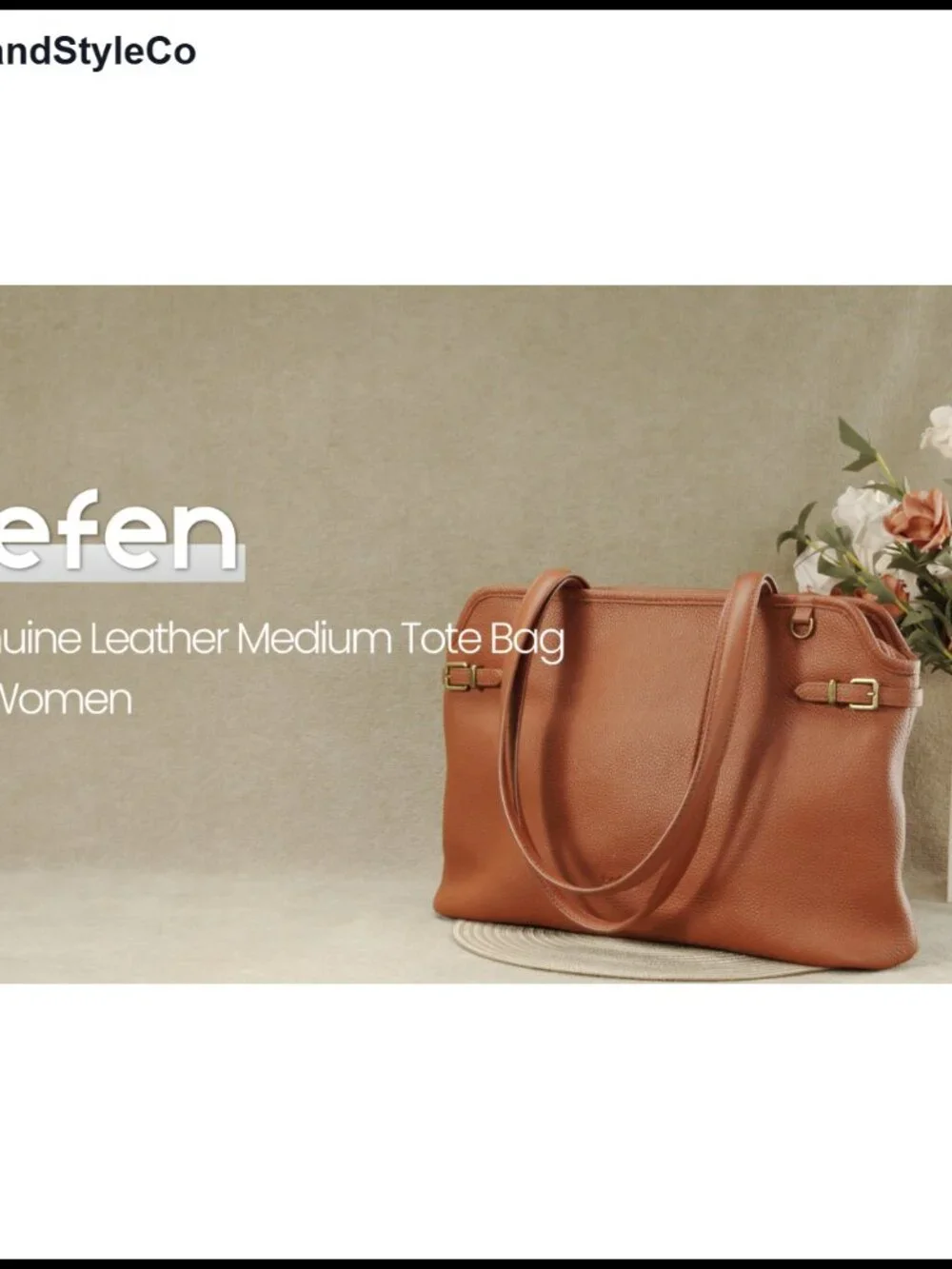 Genuine Leather Tote Bag Women Medium Soft Shoulder Handbag Vintage Satchel